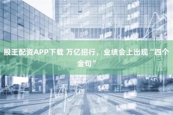 股王配资APP下载 万亿招行,业绩会上出现“四个金句”